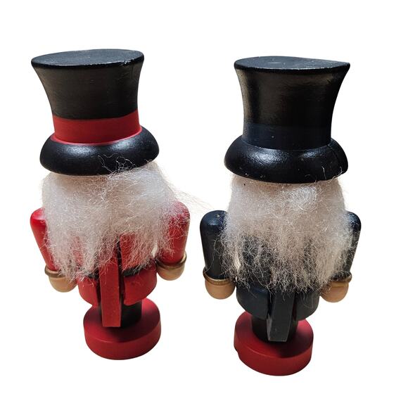 Pair of 5" Nutcracker Soldier Figurine Wooden Christmas Decor Christmas Holiday - Picture 3 of 6